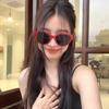 Luxurious Cat Eye Sunglasses Women Round Vintage Brand Designer Heart Style Sun Glasses Men Shades Female Eyewear
