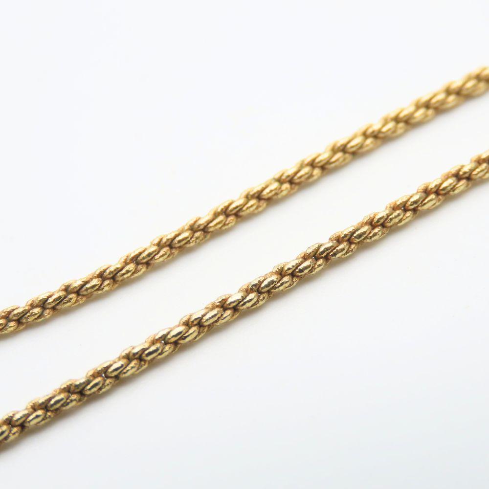 Used Christian Dior Necklace metal/Rhinestone 7.1g gold CD logo