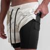 New Summer Trendy Sports Shorts Outdoor Running Squat Breathable Double Shorts Men