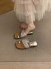French square head slippers women's summer wear 2025 new toe thick heel straw woven out slippers versatile cool slippers