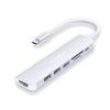 LENTION USB C Hub Micro Kortleser 100W PD Strømforsyning 4K HDMI Type C Konverteringsadapter Slank Liten Strømforsyning Mac Dock Kompatibel med MacBook