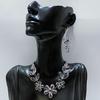Light Luxury Zircon Flower Necklace Celebrity Style Earrings Design Set High Quality Ear Jewelry