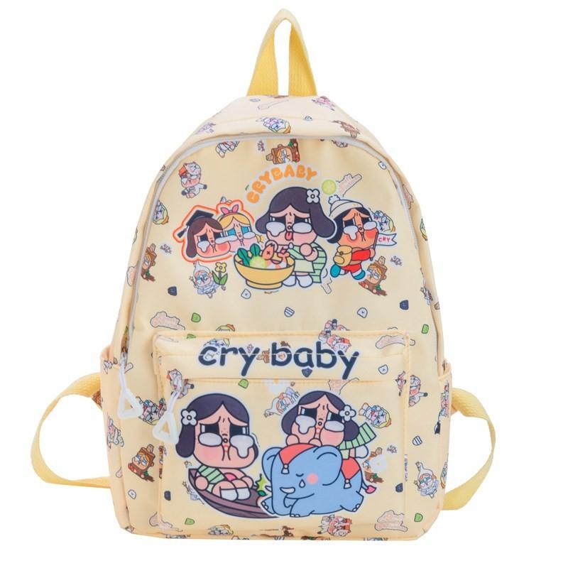 Adorable And Stylish Nylon Children's Backpack For School Featuring Lightweight Design And Fun Cartoon Patterns