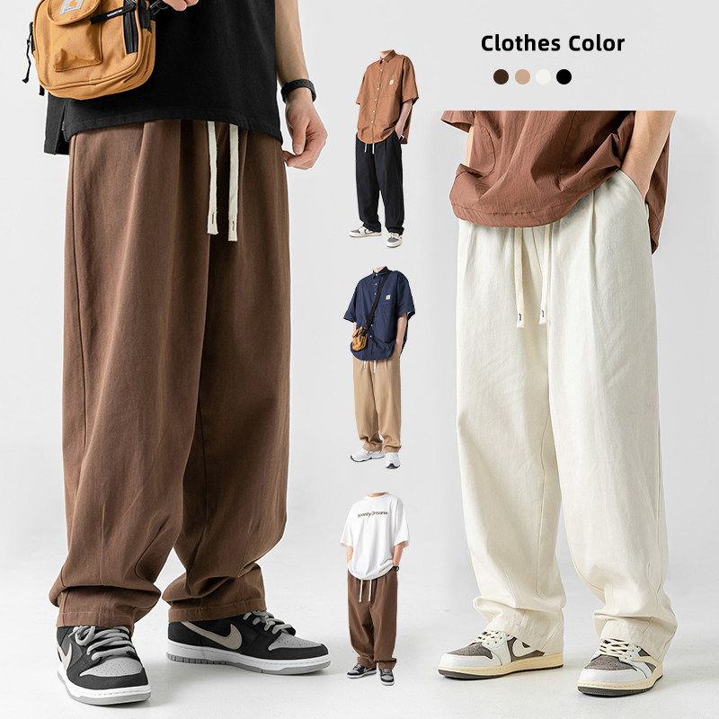 Cargo Casual Pants Men's Pants 2025 New Fashion Brand Straight Loose Japan Fashion Ruan Shuai White Spring and Autumn Thin Trousers