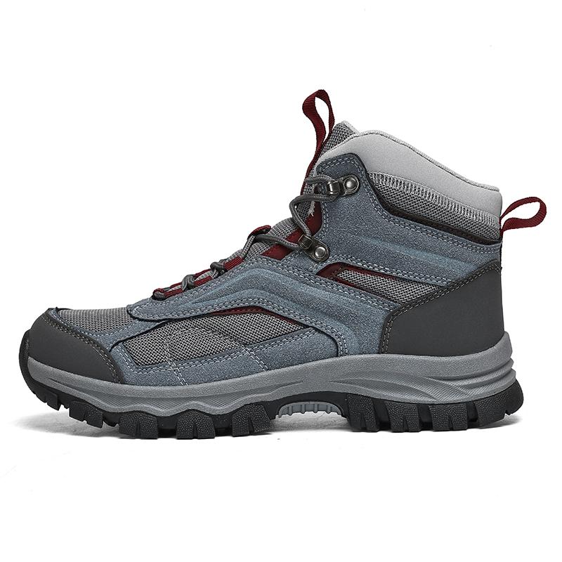 New Men'S High Top Hiking Boots Breathable Sneakers Durable Non-Slip Mountain Climbing Shoes Outdoor Trekking Hunting Boots