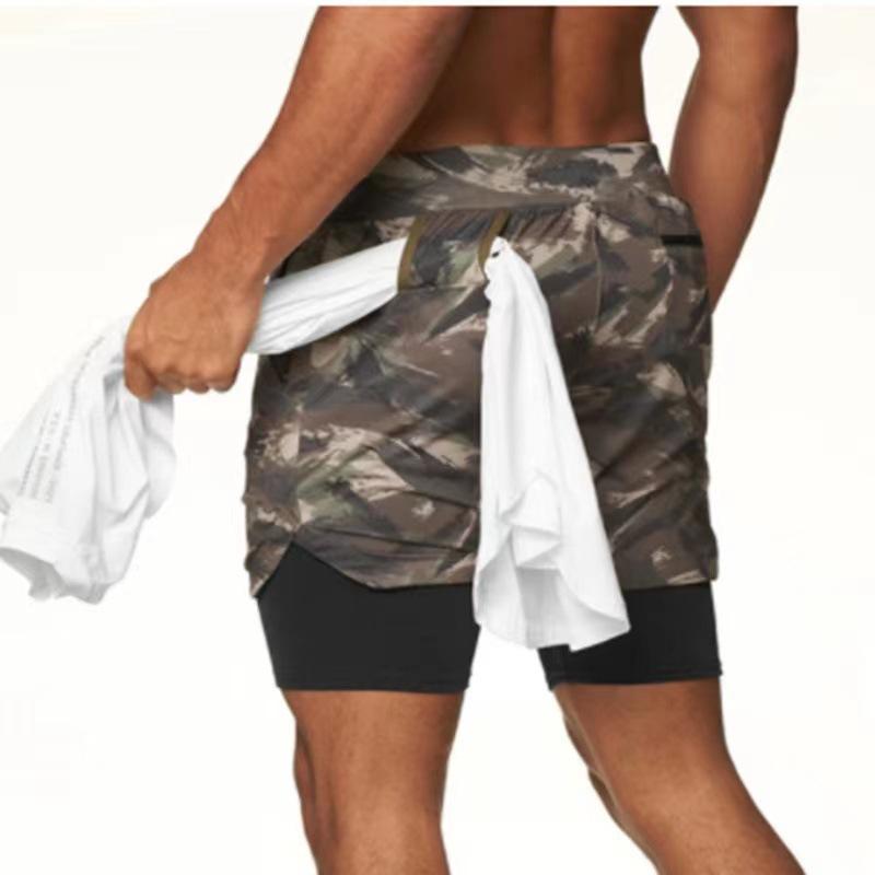 Summer Men's Casual Running Shorts - Multi-Pocket, Double Layer, Plus Size Fitness