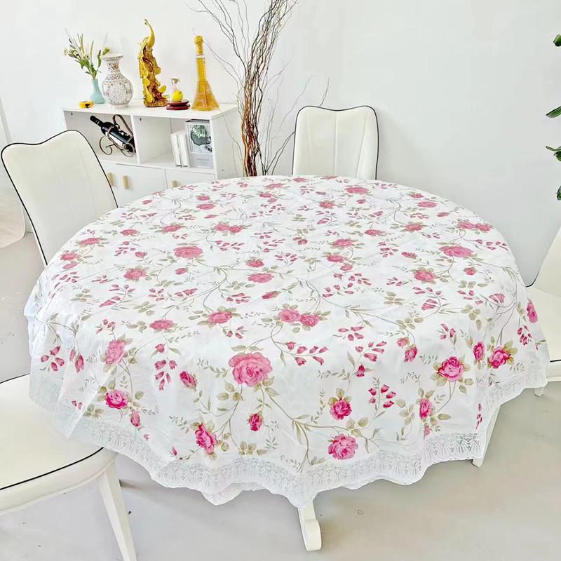 Restaurant-Grade Round Plastic Tablecloth - Waterproof & Oil-Proof, Scald-Resistant, Wash-Free, Ideal for Home or Hotel Use