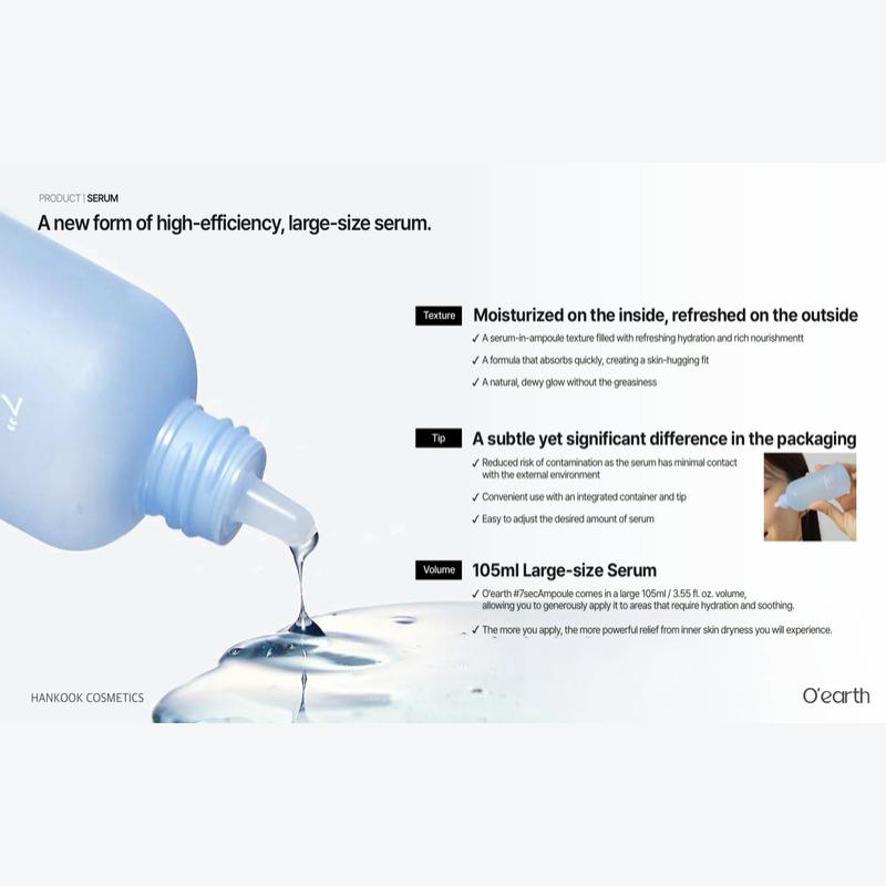 [O’earth] Hyaluronica 7 Second Serum in Ampoule 105ml + 15ml (Special 120ml Set) Olive Young Picks