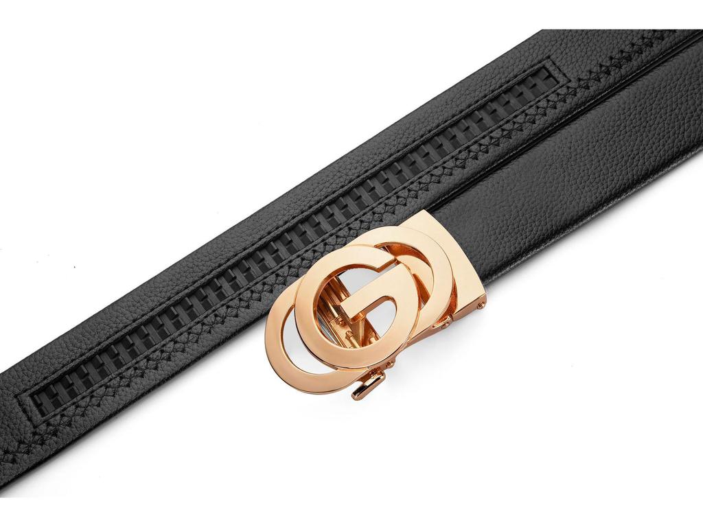 Herren Echtleder Gürtel mit Leoparden-Schnalle - Lässig Vielseitig Mode Tide