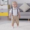 British Baby 1-Year-Old Summer Boy's Thin Shorts and T-Shirt Set