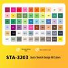 Sta 3203 Double-Ended Quick-Drying Oil-Based Marker Pen Set for Student Art & Indoor Design