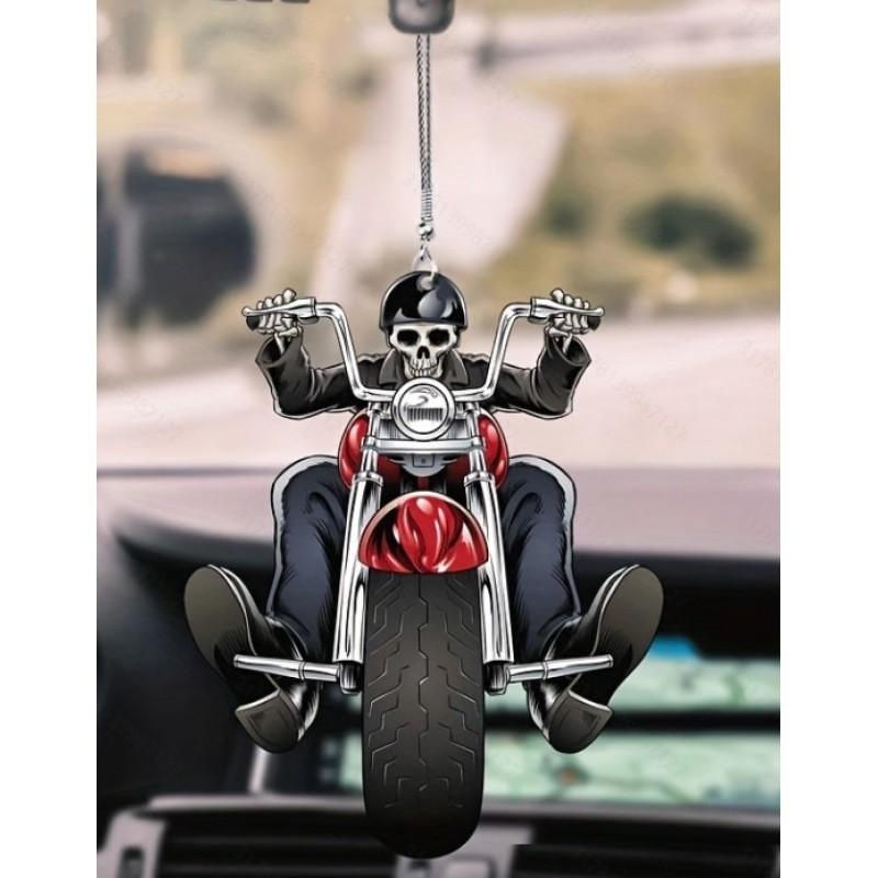 Skeleton Decorative Acrylic Car Accessory Colorful Cartoon Charm For Halloween And Holiday Decor