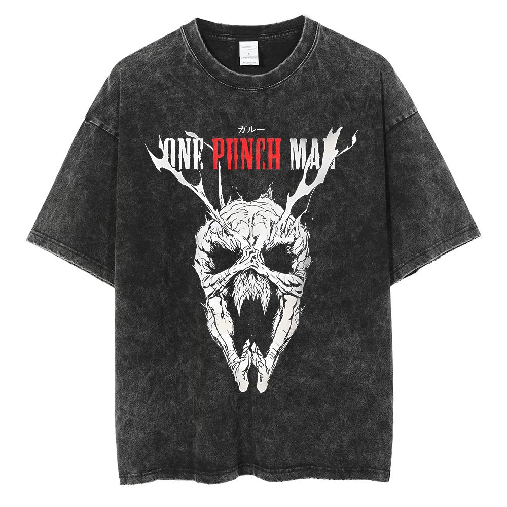 Tricou Imprimat Anime ONE PUNCH-MAN Saitama Bărbați Femei Tricouri Bumbac Spălat Tricou Supradimensionat Harajuku Masculin Manga Vintage