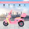 Kids Electric Ride On Toy Car 6V Electric Motorbike with Chargeable Battery Headlight and Music for 3-5 Years - Pink