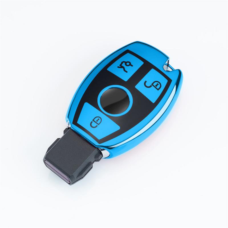 Měkké TPU Pouzdro na klíč od auta Dálkový ovladač Fob Pro Mercedes Bnez CLA GLC GLA GLK W203 W210 W211 W204 W176 Třída A B C R AMG Příslušenství