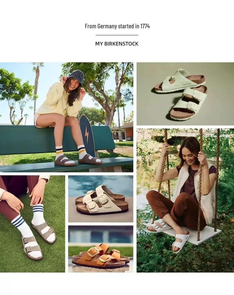 Birkenstock Genuine Leather Closed-Toe Half Slippers for Men and Women - Cork Insole, Spring/Autumn Style.