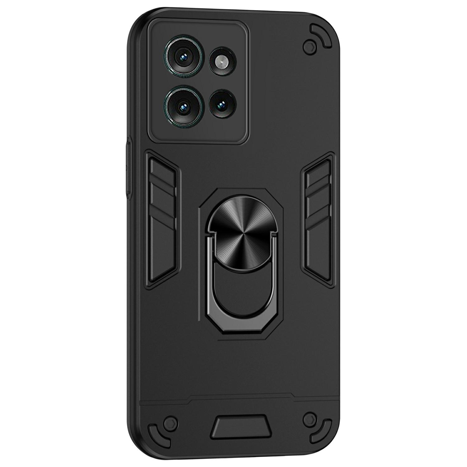 

For Motorola Edge 50 5G Case PC+TPU Drop Defend Phone Cover with Ring Kickstand A