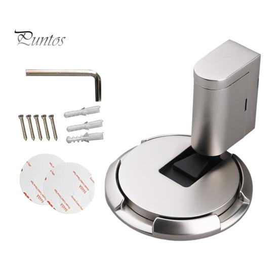 Magnetischer Türstopper, kein Bohren, geräuschloser Bodentürstopper mit Schrauben, selbstklebend, verstellbarer mechanischer magnetischer Türstopper für die Sicherheit zu Hause