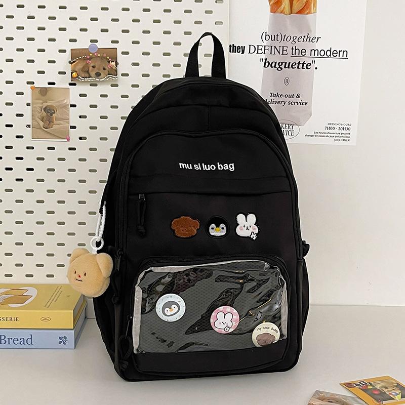 School Bag Style Large Capacity Junior High School Students Student Backpack Girls New Casual School Bag