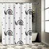 Modern Bathroom DecorPolka Dot Snail Printed Shower Curtain for Home Decor White Black Patterned Bath Linen with Metal Hook Ring