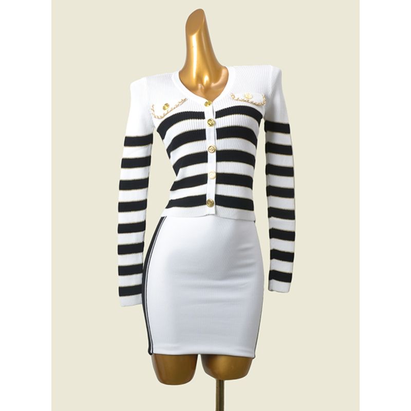 American Fashion Brand Color Matching Sexy Knitted Hip Skirt Fashion Style Sexy Foreign Trade Original Order Skirt