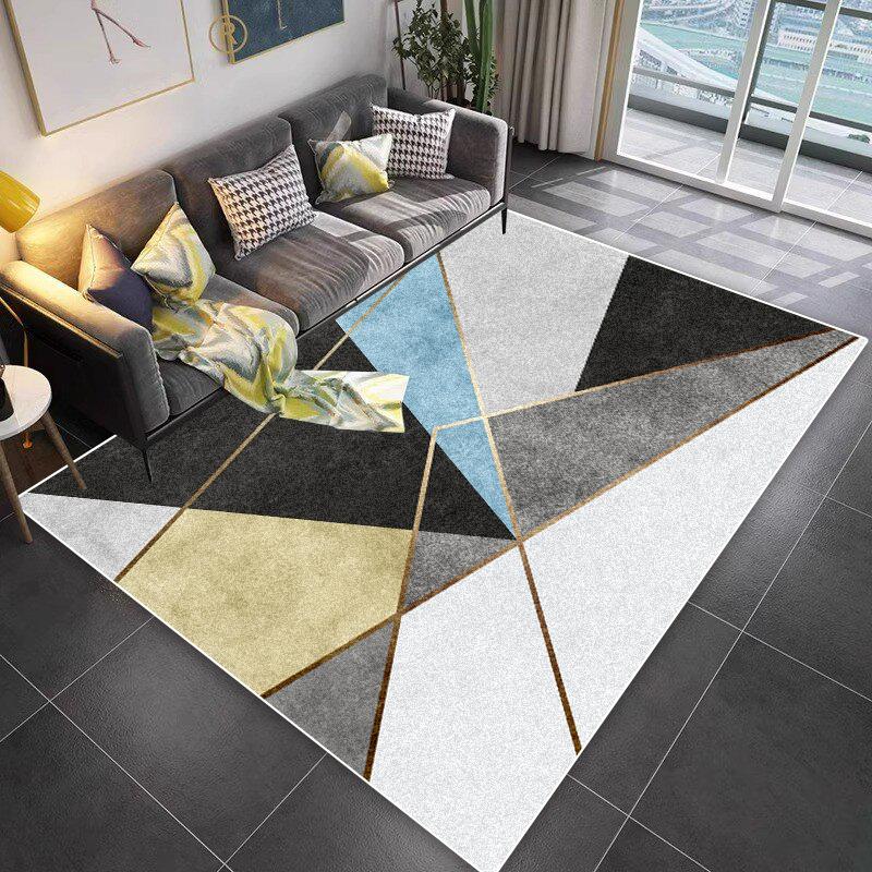 Luxury Geometric Sofa Non-slip Rugs Decoration Home Modern Washable Living Room Carpet Lounge Coffee Tables Balcony Floor Mats