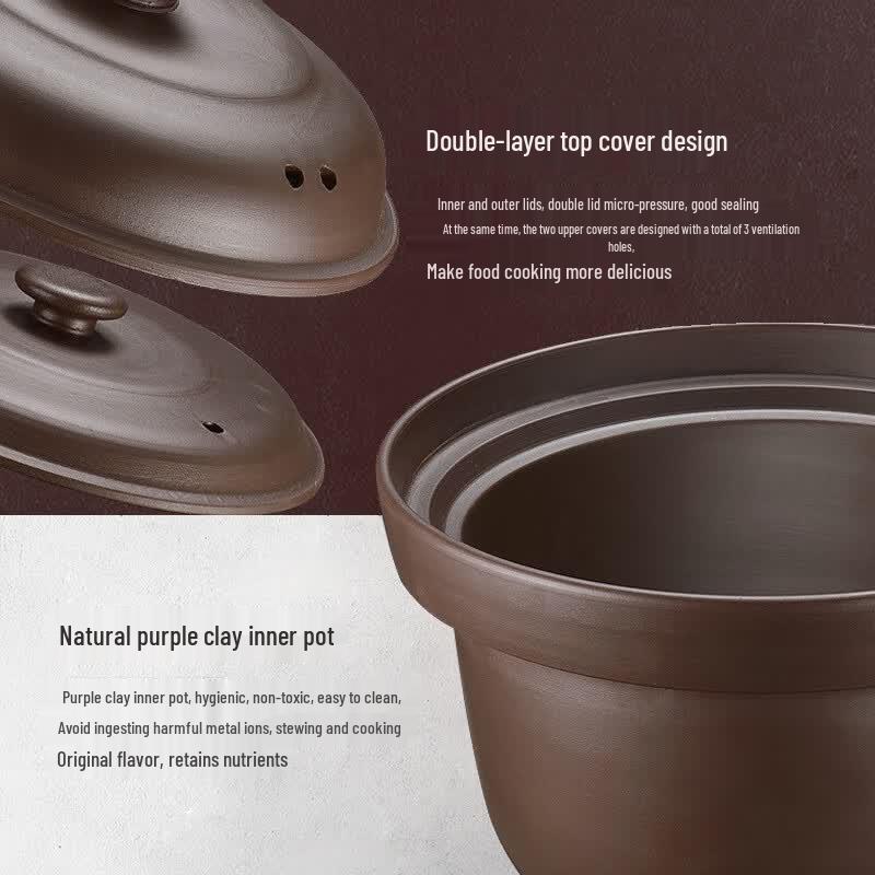 SANYUAN Purple Clay Smart Multi-Cooker CN plug (adapter included)