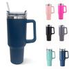 40oz Tumbler with Handel and Straw Stainless Steel Vacuum Insulated Water Bottle