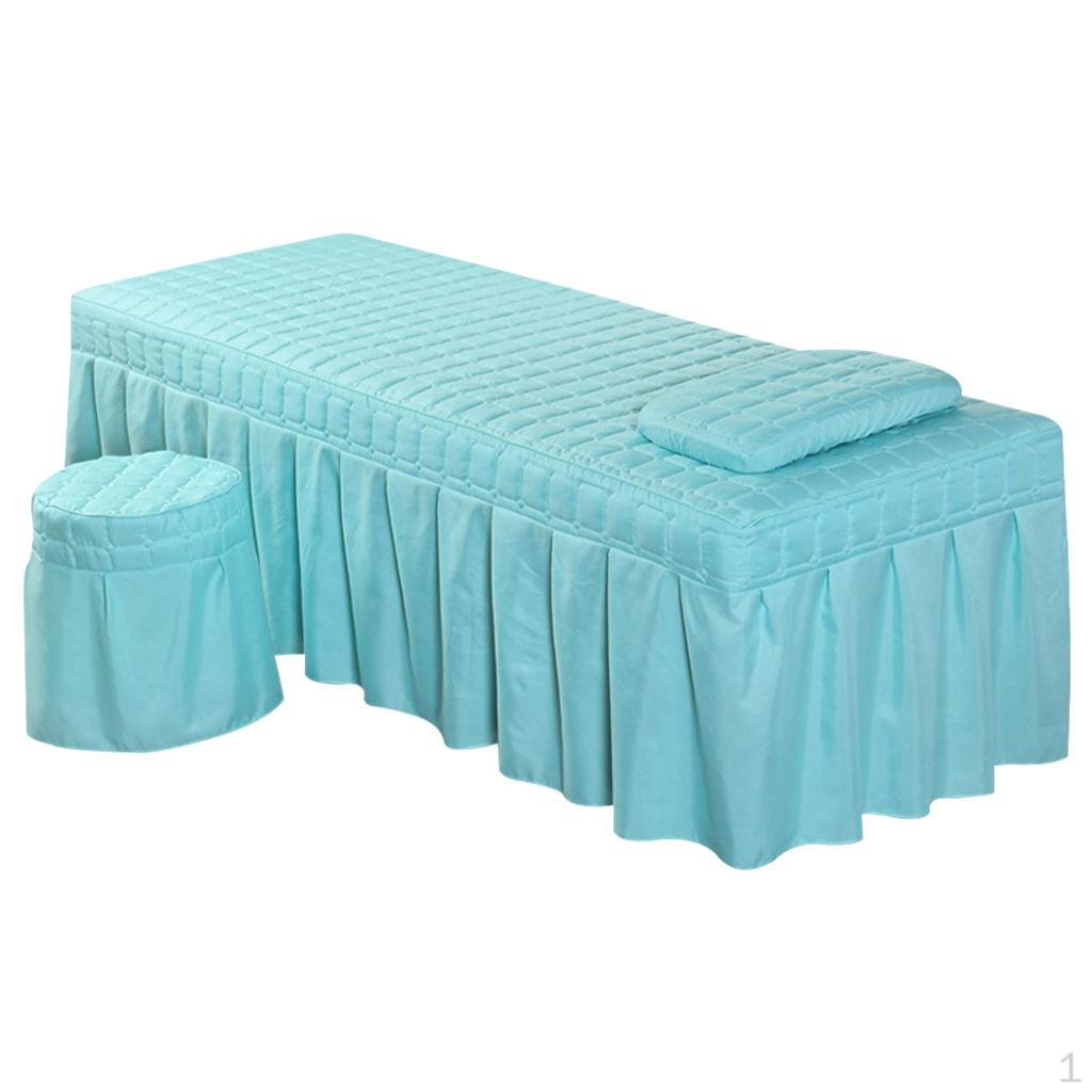 

Skirt Cover case Stool Beauty Bedding Set Blue