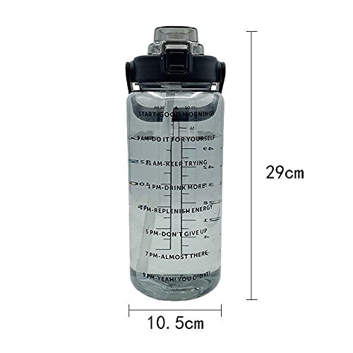 TSQIBU 2L Large Capacity Portable Straw Sports Water Bottle, BPA-Free Plastic Water Bottle for Adults and Children, Perfect for Outdoor Sports, Climbi