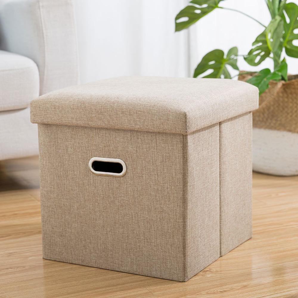Large-Capacity Shoe Changing Stool Foldable Storage Footrest Fashion Storage Stool  Foot Rest