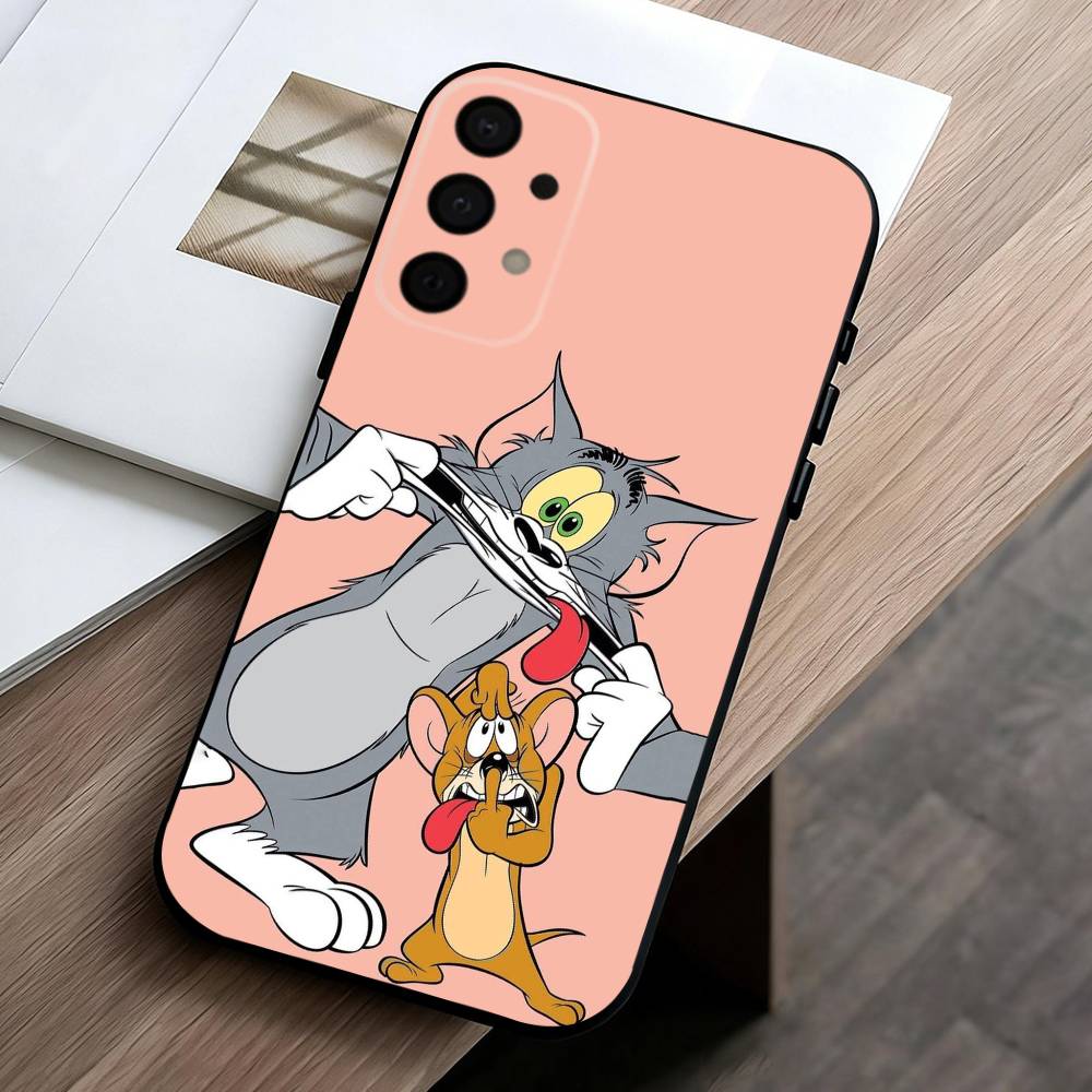F-Funny TomS Cartoon J-JerryS  phone Case For Samsung Galaxy A73,A72,A71,A70,A53,A52,A51,Others Soft Black Shell