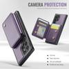 For Samsung Galaxy S22 Ultra 5G Case JEEHOOD J05 Leather Mobile Cover with Detachable Magnetic Card Bag