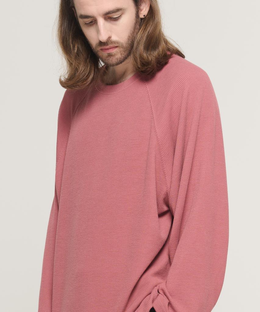 CARGOBROS Soft Raglan Layered Long Sleeve Knit (Pink)