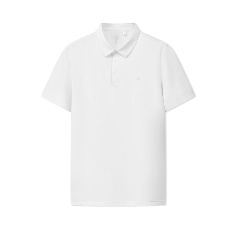 FILA White Trendy Fashion Versatile Casual Sports Polo Shirt Men tops F11M623115FWT L