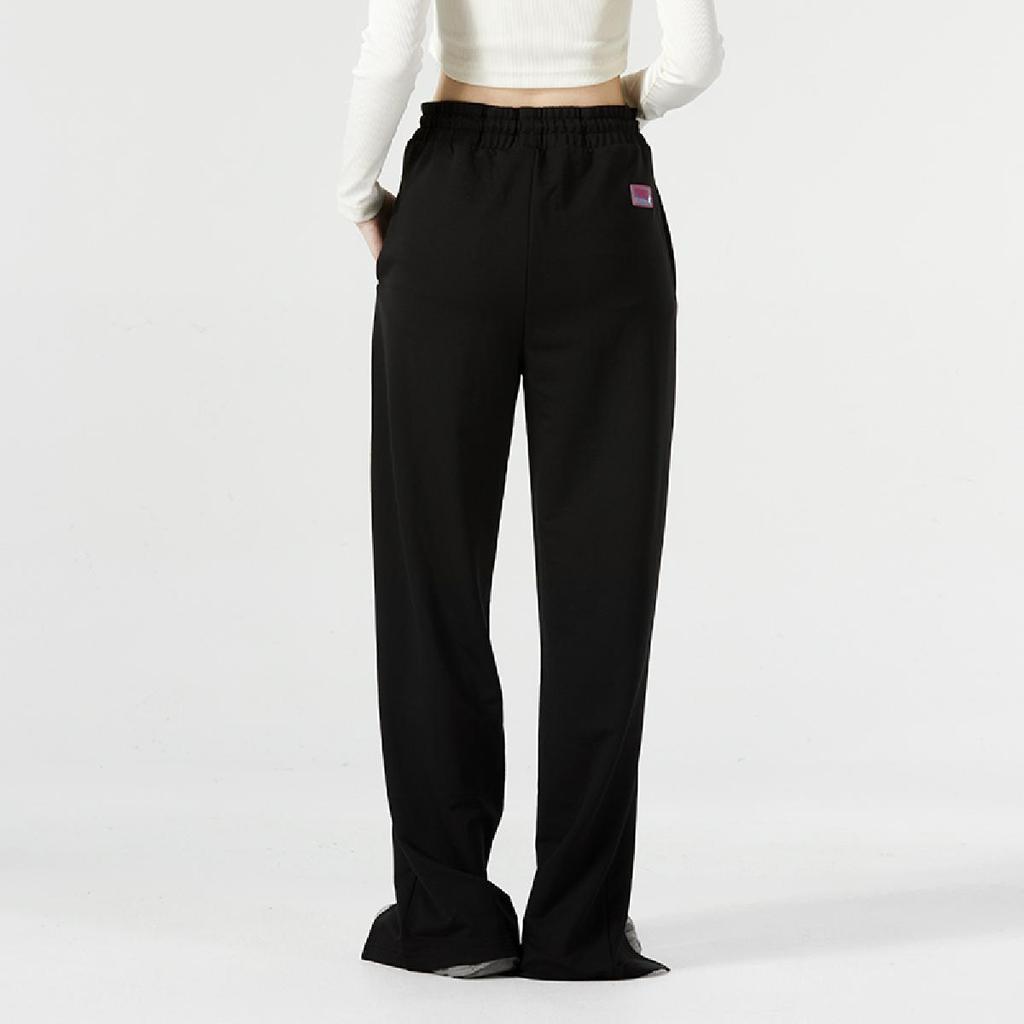 Puma Solid Color Logo Print Drawstring Straight Leg Sports Pants Women bottoms Black 537522-01