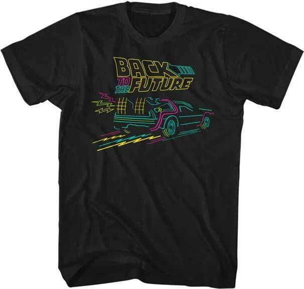 

Back to The Future Movie 80s Neon Synthwave DeLorean 88 MPH Men s T Shirt 3XL