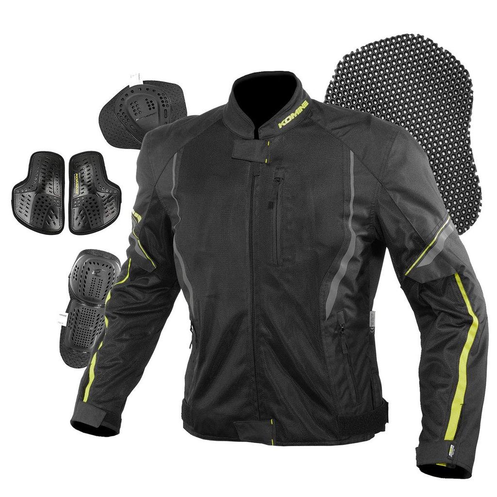 Motorcycle Jacket Protective Half Mesh Jacket 12955 For and Autumn Mesh Material CE Standard Level 2 CE Standard Protector Black S [KOMINE] JK-146