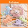 Animal Plush Keyring Featuring Octopus Seahorse Turtle Crab And Clam