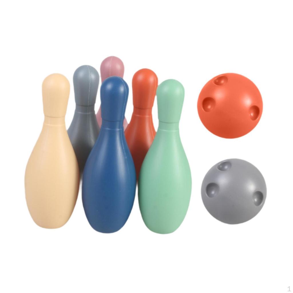Bowling Game Set for Children, Suitable Indoor And Outdoor Use, with 6 Pins . This