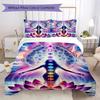 1PC Chakras Theme Bedding Quilt Set Quilt Cover Pillowcase Home Decoration Birthday Gift (1 * Duvet Cover + 2 * Pillowcase, Without core)A12