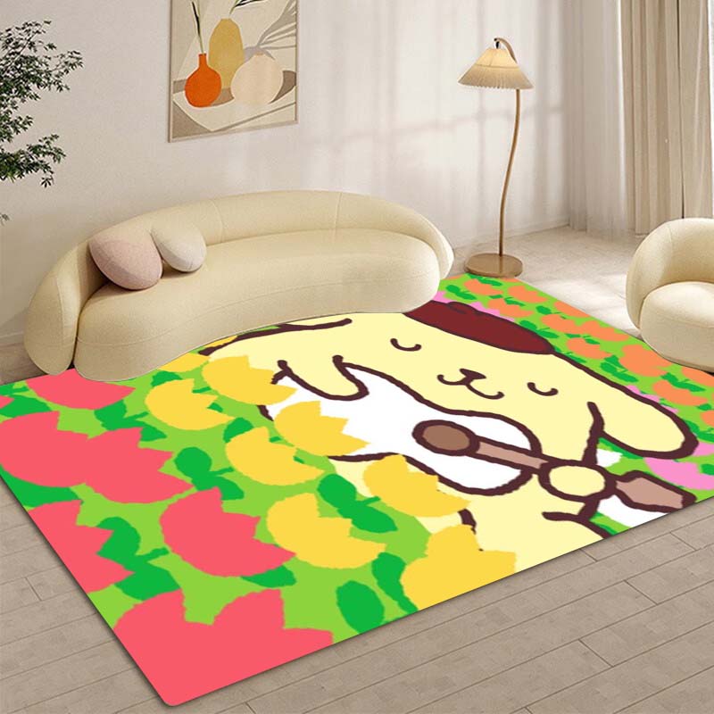 New Pom Pom Purin Cartoon Carpet for Bedroom, Living Room, Home, Sofa Decoration, Children's Play Decoration, Floor Mat Gift