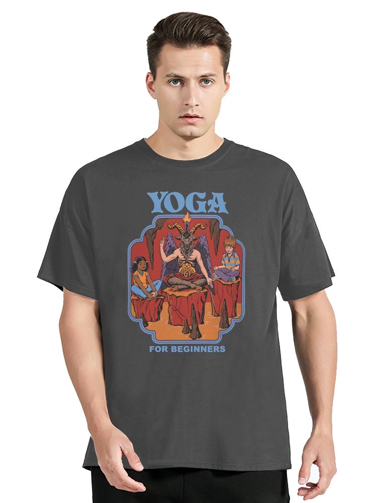 Baphomet Yoga Half Lotus Accessories TShirt For Men Women Devils Horror Satan Novelty Cotton Graphic T-shirt Clothes Tees