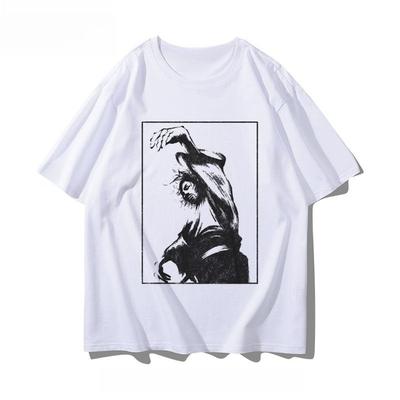 2025 Autumn and Winter New Men's and Women's Retro Knight Print T-shirt Pure Cotton Round Neck Comfortable High-quality T-shirt
