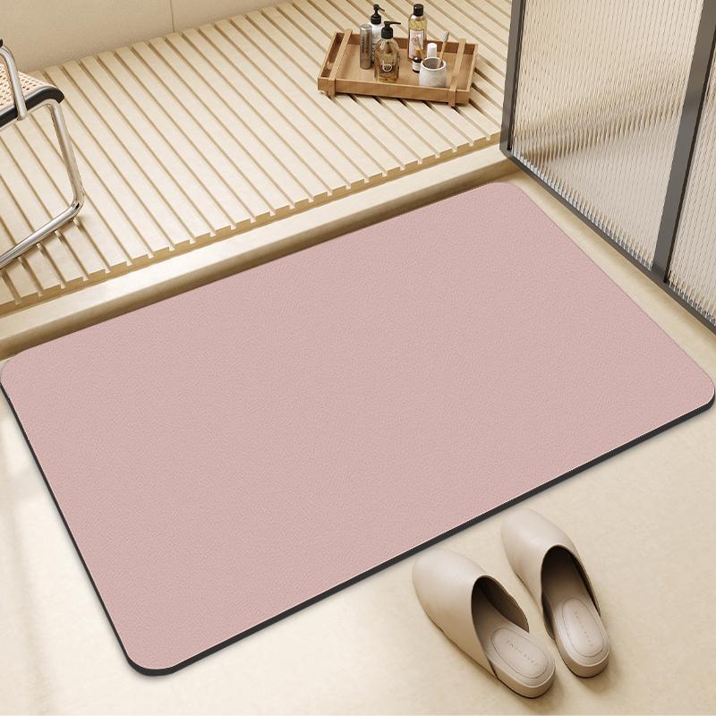 Solid Color Non-slip Diatom Mud Bathroom Mat - Water-absorbing, Durable, Easy To Clean Foot Pad