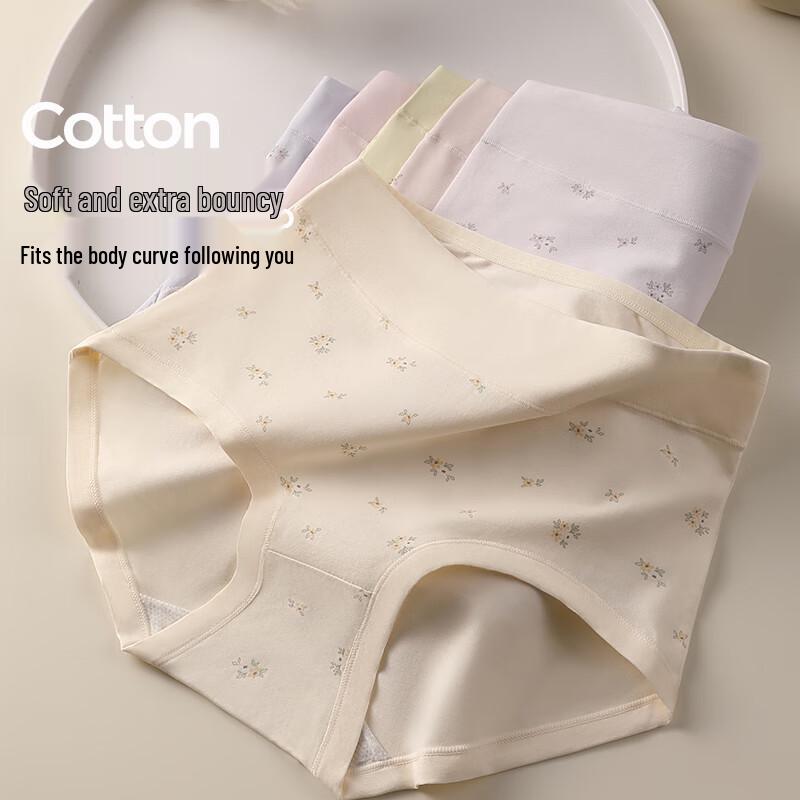 Urban Lady High-Waist Pure Cotton Antibacterial Briefs for Elderly Women