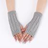 Winter Acrylic Fibre Arm Warmer Fingerless Design Stretchy Gloves Wrist Warmer for Women Outdoor Adventure Daily Wear