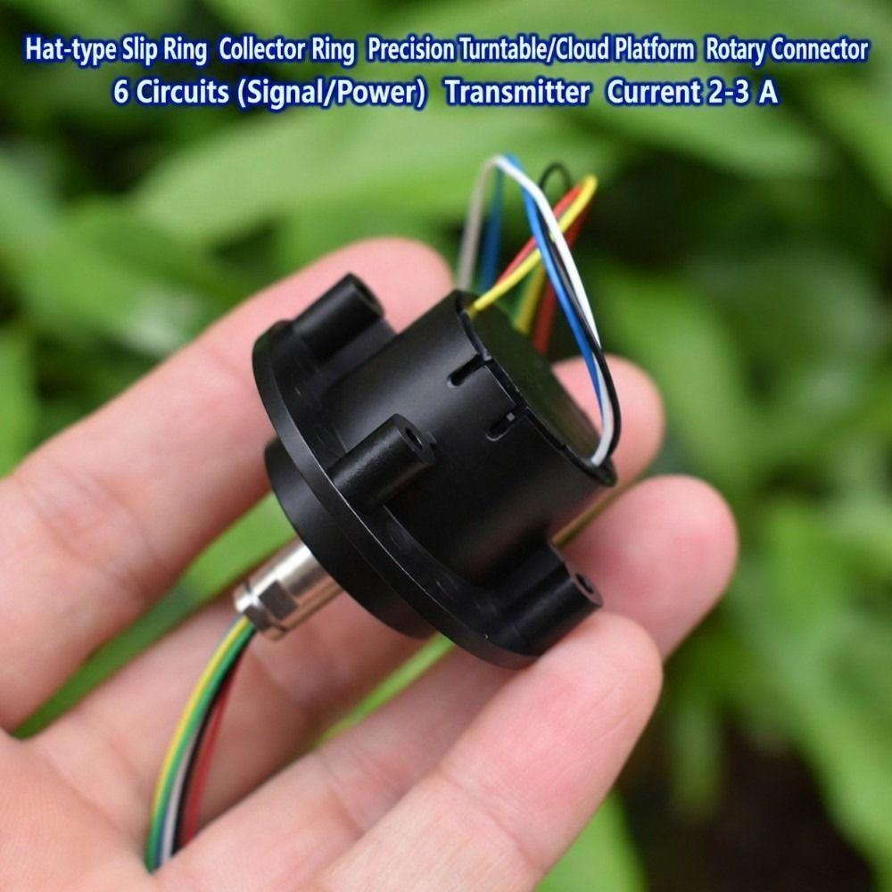 1Pcs 2A Conductive Slip Ring Micro Rotary Connector Durable Slip Ring for Precision Turntable