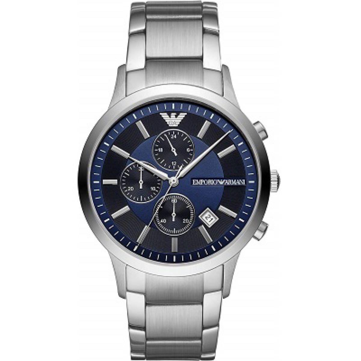 Used Emporio Armani watch AR11164 Renato blue dial chronograph