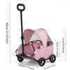 Outdoor Dog Cat Walking Cart Wheels Lightweight Foldable Camping Teddy Stroller Small Cute Sunshade Dog Stroller Pet Supplies